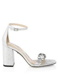 details about coach womens maya 85 sig bkle leather open toe special silver size 9 5 wda8