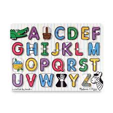 Melissa & doug jumbo abc wooden chunky puzzle (26pc) melissa & doug. Melissa Doug Abc Pegs Puzzle Bed Bath Beyond