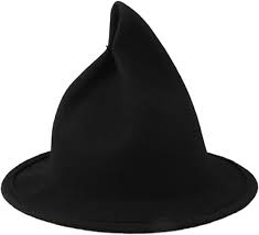Amazon Com Dantiya Women S Wool Felt Candy Colored Sharp Pointed Witch Hat Black Clothing