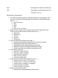 Kelompok 1 a (pemasaran abad 21). Pdf Analisa Riset Pasar Kelas X Pm 1 2 3