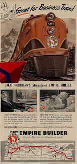 Great Northern Railroad 1948 Great For Business Travel The Empire Builder Ad From 4 99 Great Northern Railroad Train Posters Vintage Train