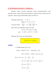 Sedangkan integral parsial memiliki rumus. Integral Parsial Pdf
