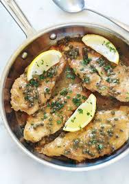 Poulet Piccata Maison Sauce Au Citron Et Capres Recette Poulet Piccata Escalope De Poulet Plats Rapide