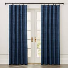 The raw silk thermal window curtain panels are energy efficient, and are rich in color and texture. Silvana Blue Silk Blackout Curtain Panel Crate And Barrel