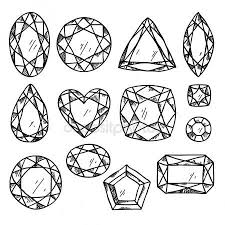 Download Royalty Free Set Of Black And White Jewels Hand Drawn Gemstones Sketch Style Illustration Stock Vector 519 Gem Drawing Jewel Drawing Crystal Drawing