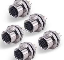 Amazon.com: Lonlonty M12 5 Pin Aviation Connector Plugs ...