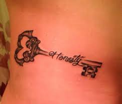 Honesty Is The Key Tattoo Honesty Skeleton Key Heart Heart Key Tattoo Designs Skeleton Key Tattoo Key Tattoo Designs