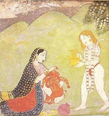 This Photo Is An Example Of Divine Unions Though Ganesha Is Popularly Held To Be The Son Of Shiva And Parvati The Pu Ganesha Indian Paintings Indian Painting