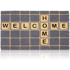 Coco Coir Door Mat 17 X30 Welcome Scrabble Tile Front Doormat Non Slip Rug For Home Indoor Outdoor Entrance Walmart Com Walmart Com