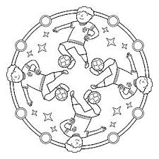 6 Verschillende Sport Mandala Ausmalbilder Zum
