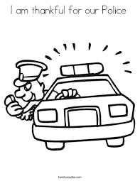 Understanding the role special members of society play in our lives is crucial during formative learning years. I Am Thankful For Our Police Coloring Page Twisty Noodle