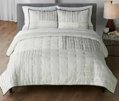 Reversible Farmhouse Comforter Set Gray White Black Twin Ebay