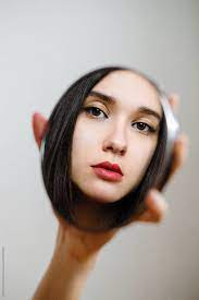 Abstract Portrait Of A Young Brunette Woman With Mirror By Zhph Production Portrait Photography Women Self Portrait Photography Abstract Portrait