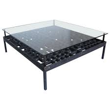 Lucite lattice coffee table in nice as found vintage condition. Japanese Fret Work Wooden Lattice Coffee Table With Glass Top For Sale At 1stdibs