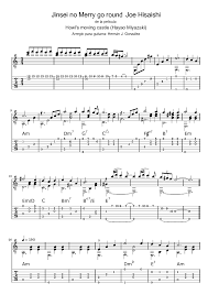 En uno de sus frecuentes.el increíble castillo vagabundo. Jinse No Merry Go Round De Joe Hisaishi Tema Principal De La Pelicula Howl S Moving Castle El Castillo Errante De Miyazaki Mi Arreglo Para Guitarra Pdf Video Mas Partituras Mi Sitio Ghibli Pdf Video Mas Partituras Mi Sitio Ghibli By Hernan J
