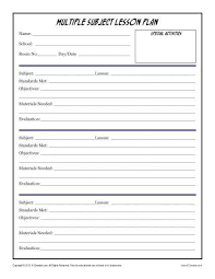 Daily Multi Subject Lesson Plan Template Elementary Lesson Plan Templates Elementary Lesson Plan Template Elementary Lesson Plans