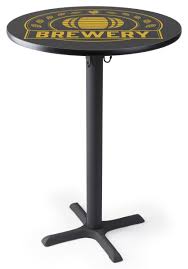 Custom Logo Bar Table 24 W 42 H Personalized Full Color Top Pub Table Bar Table Round Cocktail Tables