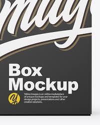 Download Opened Paper Box Mockup In Box Mockups On Yellow Images Object Mockups PSD Mockup Templates