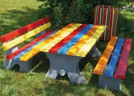 banc droit ou arrondi pour les enfants mobilier exterieur banc enfant