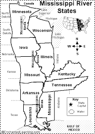 17 us states with international borders 10; Mississippi River States Map Quiz Printout Enchantedlearning Com