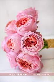 This silk bouquet uses the eucalyptus and olive foliage to create an asymmetrical shape which is very boho. Romantic Garden Roses Bridal Rose Garden Design Garden Rose Bouquet Rose Garden