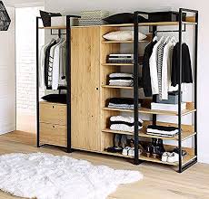 Holz 48 kunststoff 19 melamin 5 metall 2 nylon 1. Schrankmodul 3 Regale 1 Kleiderschrank Hiba Hiba Interieure Kleiderschrank Regale Schrankmodul Apartment Bedroom Decor Hanging Wardrobe Closet Bedroom