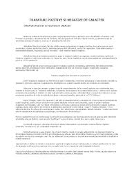 Trimisă pe 23 mai 2015. Trasaturi Pozitive Si Negative De Caracter