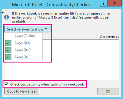 Worksheet Compatibility Issues Excel