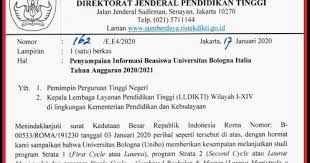 Pendaftaran Beasiswa S 1 Dan S 2 Universitas Bologna Italia Tahun Anggaran 2020 2021 Universitas Pendidikan Tinggi Bologna
