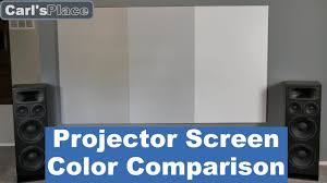 Projector Screen Color Comparison Carl S Place Diy Home Theater Projector Screens Youtube