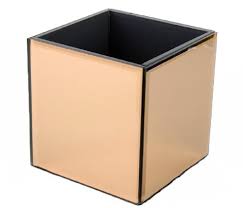 Mirrored cube vase with flowers. Mirrored Cube Rose Gold 14cm X 14cm X 14cm Www Floralsundries Com Trevor Green Floral Sundries