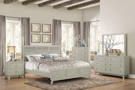 Valas Coastal 5pc Bedroom Set Cal King Bed Dresser Mirror 2 Nightstand In Arctic Grey Grey Bedroom Furniture Grey Bedroom Furniture Sets Light Gray Bedroom