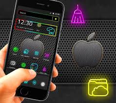 Neon Apple Launcher Theme For Android Apk Download
