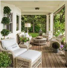 Outdoor Fireplace Porch Patio Chairs Flowers Art Minimalism White Dining Room Wood Floors House Ho Outdoor Rooms Farmhouse Landscaping Patio