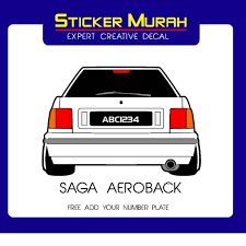 It rolled off the shah alam assembly line for the first time in september 1985. Stiker Kereta Stiker Belakang Proton Saga Aeroback Shopee Malaysia
