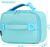 FlowFly Lancheira infantil, lancheira escolar isolada durável com alça de  ombro e suporte de garrafa, bolsa térmica resistente à água pequena ...