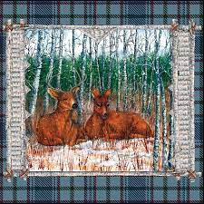 Unlimited amount of saved images. Birch Frame Plaid 2 Deer Nature Digital Art By Sher Sester