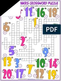 So why should her parents see her insurance documents before she does? Ordinal Numbers Vocabulary Esl Crossword Puzzle Worksheet For Kids Pdf