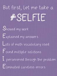 Selfie Anchor Chart Acronym For Checking Work In Math