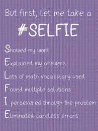 selfie anchor chart acronym for checking work in math