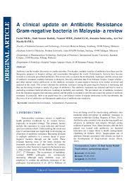 Coli may then spread between. Pdf A Clinical Update On Antibiotic Resistance Gram Negative Bacteria In Malaysia A Review