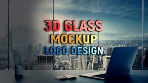 Free Psd 3d Wall Glass Logo Mockup Design Photoshop Tutorial In 2020 Photoshop Design Wall Logo Mockup Design