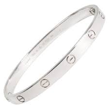 Cartier Love Bracelet In 18 Karat White Gold In 2020 Cartier Love Bracelet Silver Cartier Bracelet Love Bracelets