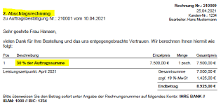 Abschlagsrechnung muster download für word & excel kumulierte abschlagsrechnung muster bei der kumulierten abschlagsrechnung musst du bei verwendung des kumulierte abschlagsrechnung muster darauf achten dass leistungen und materialien für den ausgeführten abschnitt beispielsweise bei einem bauvorhaben aufgeführt sind zusätzlich ist es notwendig vorangehenden abschlagsrechnung und den. Abschlagsrechnung Und Schlussrechnung So Einfach Geht S