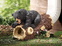 Amazon Com Cute Playful Woodland Bear Decorative Downspout Extension Outdoor Yard Decor Garden Outdoor Bear Decor Black Bear Decor Decorative Downspouts