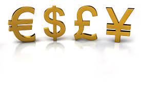 The symbol for euro is €, it is indicated in every coin, notes, or bills. Euro Dollar Pound And Yen Currency By Bjorn Holland