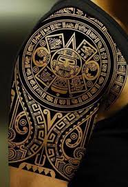 Aztec Calendar Tattoo Shoulder