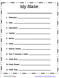 Smiling In Second Grade All About My State Freebie Social Studies Worksheets 3rd Grade Social Studies Social Studies
