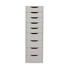 Ikea galant rolling 3 drawer unit drop file storage cabinet white. 80 Off Ikea Ikea White Nine Drawer Tall File Cabinet Storage