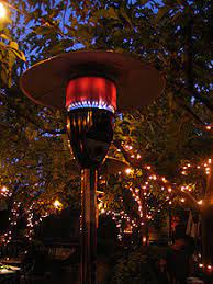 If you turn it down the middle setting of 1350w, this would cost more like 20p an hour. Patio Heater Wikipedia